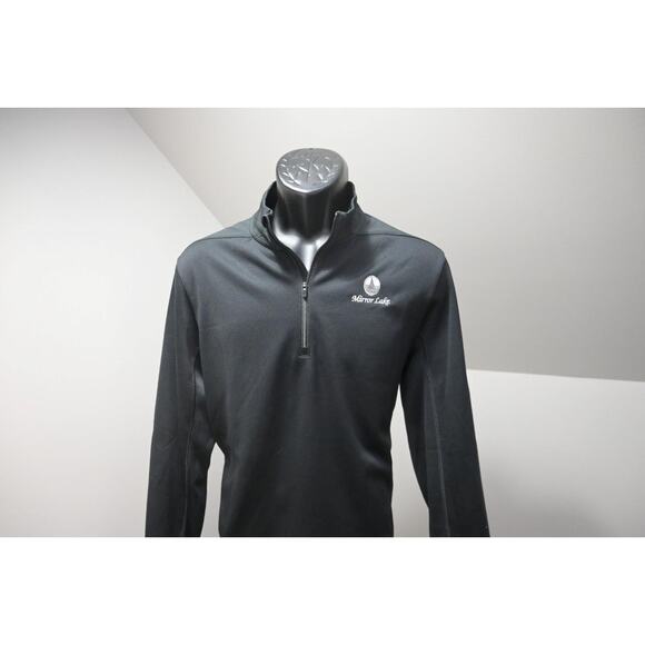 Nike Golf Jacket Dri Fit Performance 1/4 Zip Pull Over Black Mens Sz Medium - Picture 3 of 11